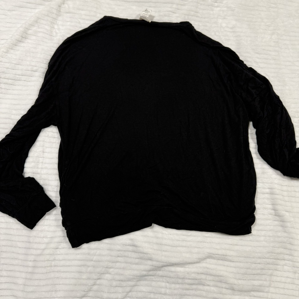 Bibi Yee Haw Cowboy Hat Graphic Long Sleeve Top Black Pink Western Large - Picture 7 of 7